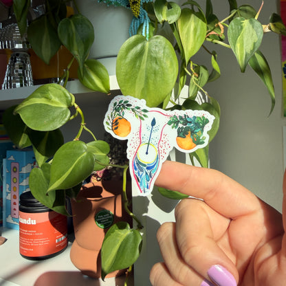 Uterus sticker sheet