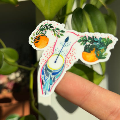 Uterus sticker sheet