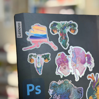 Uterus sticker sheet